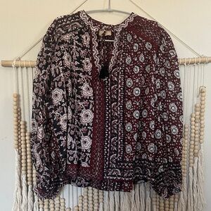 Elie Tahari Boho Hippie Blouse S
